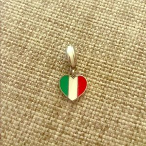 Pandora Italy Flag Heart Charm